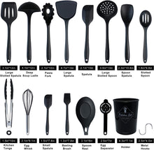 FUKTSYSM Kitchen Utensils Set - 25pcs Silicone Cooking Utensils Set, Silicone Kitchen Utensils, Cooking Tools Turner Tongs Nonstick Spatula Spoon for Nonstick Heat Resistant Cookware