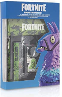 xmwm Fortnite Stationery Set for Boys, Set Includes Pencil Case, Notebook and Colouring Pencils, Back to School Stationary Supplies, Official Merchandise Fortnite Gifts for Boys And Teens