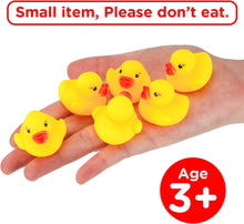 SAVITA 50pcs Rubber Ducky Bath Toy for Kids, Float and Squeak Mini Small Yellow Ducks Bathtub Toys for Shower/Birthday/Party Supplies