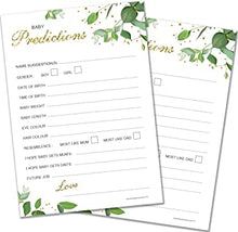 20 x Baby Prediction Cards from Olivia Samuel - Baby Shower Game - Botanicals Design