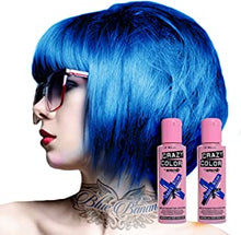 2x Crazy Color Semi-Permanent Hair Dye 2x 100ml (Capri Blue)