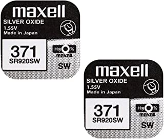 2 x Maxell 371 SR920SW Silver Oxide 0% Mercury Watch Batteries [Pack of 2]