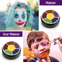 Winthai 30pcs Halloween Special Effect Make up Kit Kids Adults, Professional Sfx Makeup Kits with 18 Colors of Body Face Paint Set, Scab Blood, Scar Wax, Safe Non-toxic for Halloween Party Carnival