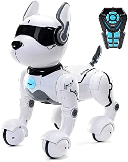 Top Race Remote Control Robot Dog Toy for Kids, Interactive & Smart Dancing to Beat Puppy Robot, Act Like Real Dogs, Gift Toy For Girls & Boys Ages 2,3,4,5,6,7,8,9,10 Years