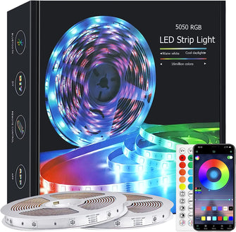 Led Strip Light 20m, Led Lights with Music Sync, RGB Smart Led Strip Lights with Remote and APP Control, Led Lights for Bedroom, Led Light Strips for Room, TV, Kitchen, Party, Home(2 Rolls of 10m)