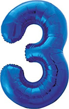 Unique Party 55743 - 34" Giant Blue Foil Number 3 Balloon