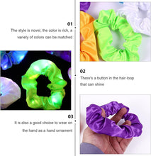 Uonlytech 6pcs LED Hair Accessories LED Hair Scrunchies Light Up Hair Scrunchies for Women Birthday Gift Party Headwear