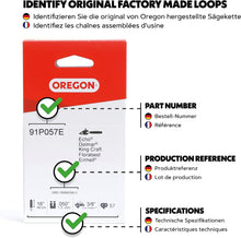 Oregon Chainsaw Chain for 16-Inch (40 cm) Bar 57 Drive Links low-kickback chain fits Titan, Gardenline, Black & Decker, Spear & Jackson, Einhell, Worx, Mac Allister, Florabest, Handy & more (91P057E)