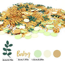 Thinp Confetti Tissue Sprinkle Confetti Dount 250 Pcs Baby Shower Decorations Confetti Champaign Gold Ivory Sage Green Table Scatter Confetti for Ice Cream Theme Party Birthday Party Wedding