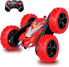 Remote Control Cars, RC Stunt Car Toys for Girls Boys Age 5 6 7 8 9 10, 2.4Ghz Double Sided 360° Flips Rotating 4WD Off Road Racing RC Car, Perfect Kids Toys Gifts on Birthday Christmas (Red)