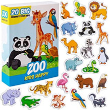 Fridge Magnets for Kids MAGDUM Zoo Animal Magnets - 20 Large Kids Fridge Magnets - Fridge Magnets for Toddlers - Magnetic Animals Magnets Toys - Toddler Magnet Toys - Baby Preschool Toys Magnetic Toys