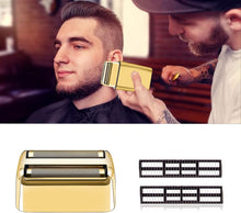 BESTBOMG Electric Shaver Head, Shaver Replacement Foil & Cutter Bar Assembly Compatible with Babyliss Pro Foil Shaver, Compatible with BaByliss FXFS2G / FXFS2 Shaver, Gold