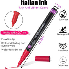 PAINTIGO Acrylic Paint Pens for Rock Painting, Wood, Ceramic, Glass, Fabric, Mugs, Canvas, DIY Craft Supplies - Acrylic Paint Markers Set of 26 Colors, Water Based, Waterproof, Extra Fine Tip 0.7mm