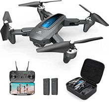 DEERC D10 Foldable Drone with Camera for Adults 2K HD FPV Live Video, Tap Fly, Gesture Control, Selfie, Altitude Hold, Headless Mode, RC Quadcopter for Beginners with 2 Batteries and Carrying Case