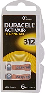 Duracell EasyTab/Activair Type 312 Hearing Aid Batteries Zinc Air P312 PR41 ZL3 Pack of 60