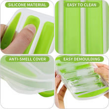 3 Pieces Ice Cube Tray, Bottle Ice Stick Trays Bottom Silicone Easy Release Reusable Ice Cube with No-Spill Removable Lid Ideal for Sports Drinks and Water Bottles Whiskey Cocktail