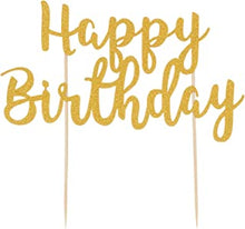 Mason Cash 30 x 21 Centimetre Happy Birthday Glitter Cake Topper, Gold