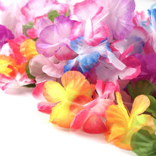 Aviski 32 Pieces Hawaiian Leis Party Decorations, Hawaiian Flower Necklace Flowers Bracelets Headband, for Tropical Hawaiian Party Theme Beach Party Hawaiian Night Bar Beach Vacation