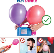 Prextex Premium Electric Balloon Pump - Portable Balloon Pump - for Events - for Birthdays, Weddings, Balloon Arch Kits