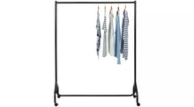 Single Heavy Duty 4ft Wide Clothes Rail - Black