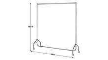 Single Heavy Duty Clothes Rail - Black