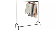 Single Heavy Duty Clothes Rail - Black