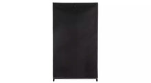 Single Fabric Covered Clothes Rail - Black