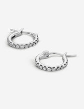 Micropavé 18ct white-gold and diamond earrings