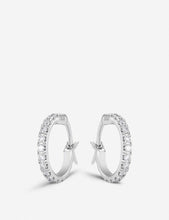 Micropavé 18ct white-gold and diamond earrings