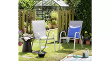 Sicily Set of 2 Stacking Garden Chairs - Grey