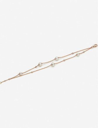 Mini Pearls diamond and 18ct rose-gold bracelet