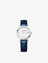 M0A10353 My Classima stainless steel and croc-embossed leather watch