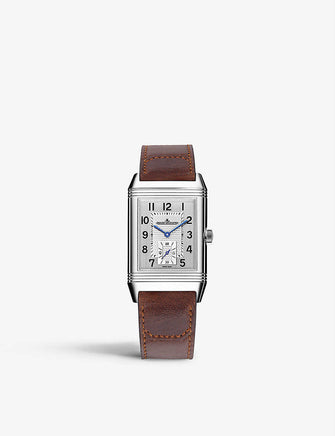 Q3858520 Reverso Classic stainless-steel and leather manual watch