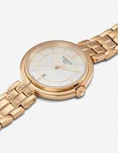 Flamingo rose gold-plated stainless steel watch