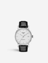 T109.407.16.031.00 Everytime Swissmatic stainless steel and leather watch