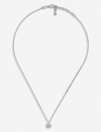GG Running 18ct white-gold and white diamond necklace
