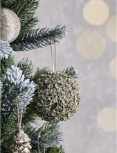 Allium glitter bauble 10cm