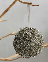 Allium glitter bauble 10cm