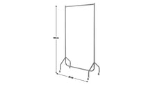 Heavy Duty Single Clothes Rail - Black