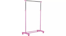 Home Adjustable Chrome Plated Clothes Rail - Pink