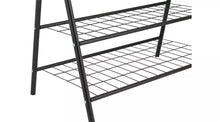 X-Frame Clothes Rail with Shelves - Black