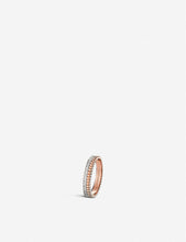 Quatre Radiant Edition 18ct white, rose-gold and 0.23ct diamond wedding band