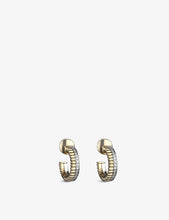 Quatre Radiant Edition 18ct yellow gold, white-gold and diamond hoop earrings