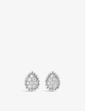 Serpent Bohème 18ct white-gold and diamond stud earrings