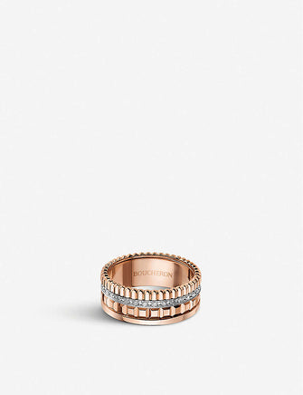 Quatre Radiant Edition rose-gold and 0.24ct diamond ring