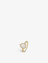 Serpent Bohème yellow-gold and mother-of-pearl ring