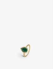 Serpent Bohème 18ct yellow-gold and 2ct malachite ring