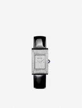 WA030505 Reflet stainless-steel, diamond and leather quartz watch