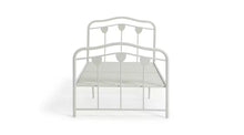 Hearts Single Metal Bed Frame - White