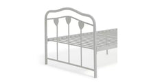 Hearts Single Metal Bed Frame - White